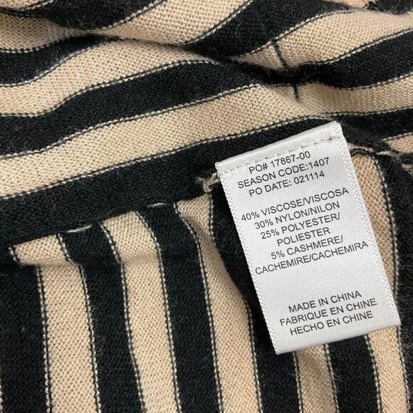 Splendid Open Front Cardigan Striped Dolman 3/4 Sleeve Loose Fit Sweater XS/S - Picture 9 of 11